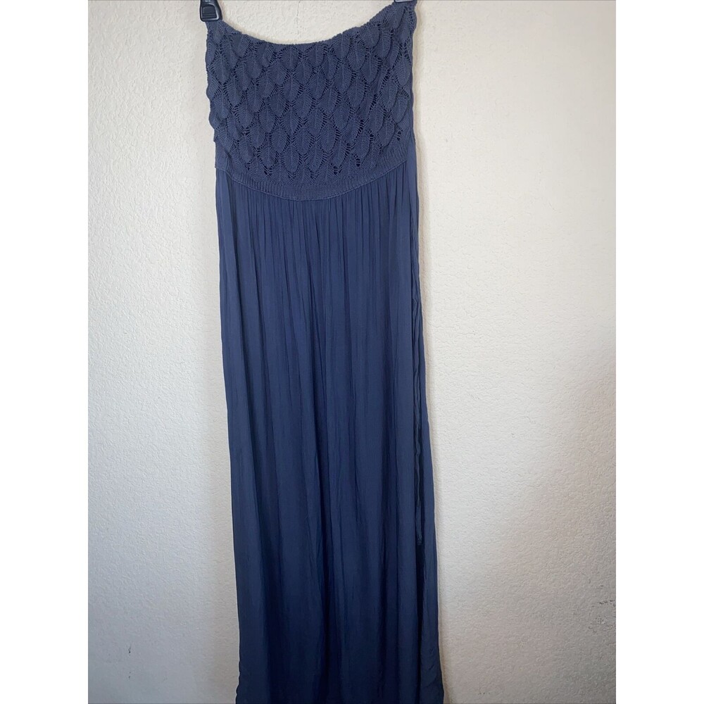 Zuiki long dress strapless knit top  M peacock fairy whimsical sexy unique